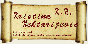 Kristina Nektarijević vizit kartica